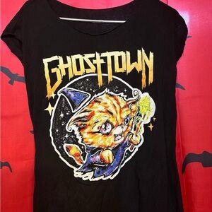 Hot Topic Black Ghost Town Crop Top